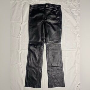 Body By Victoria 100% Leather Black Pants Christie Fit Women’s Sz:6